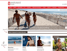 Tablet Screenshot of naturisttravel.net